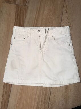 Zara girls White Denim Mini Skirt